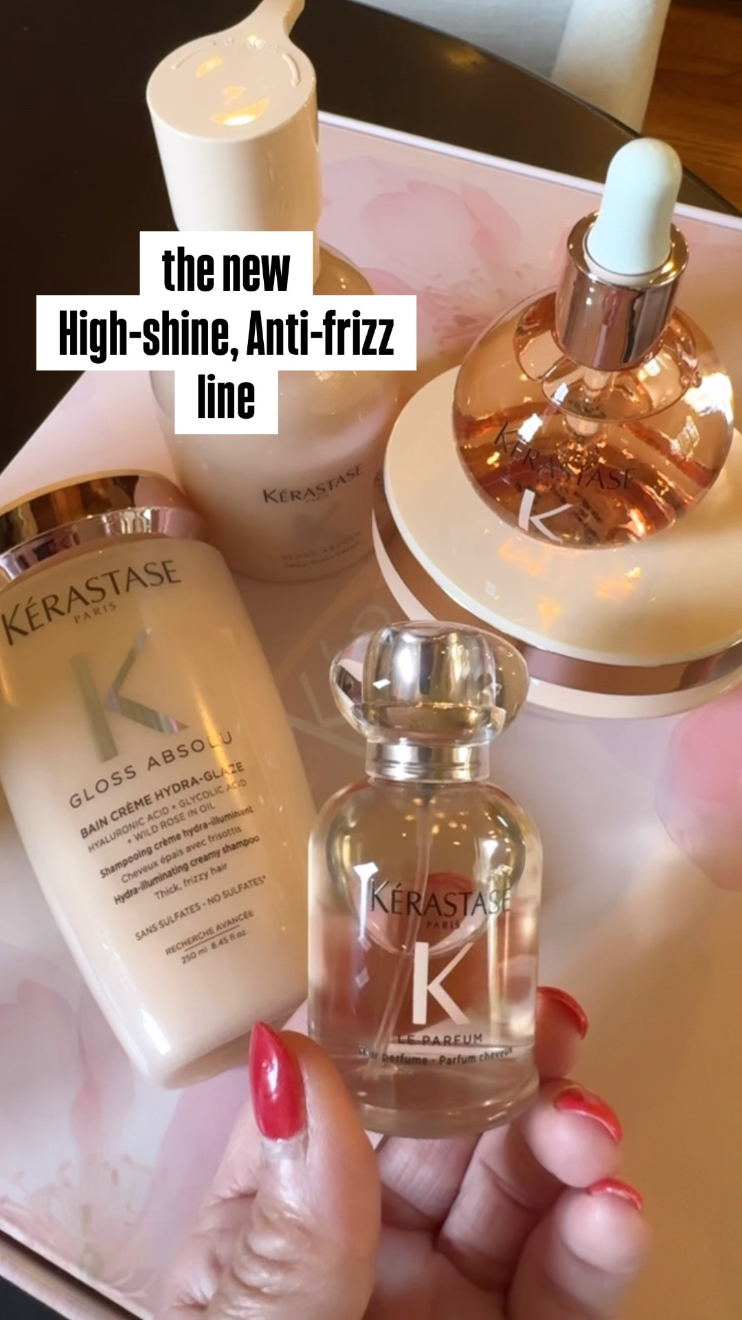Kérastase. New Glass Absolu high-shine, anti-frizz line. Hair care. 

#LTKSeasonal #LTKBeauty #LTKOver40