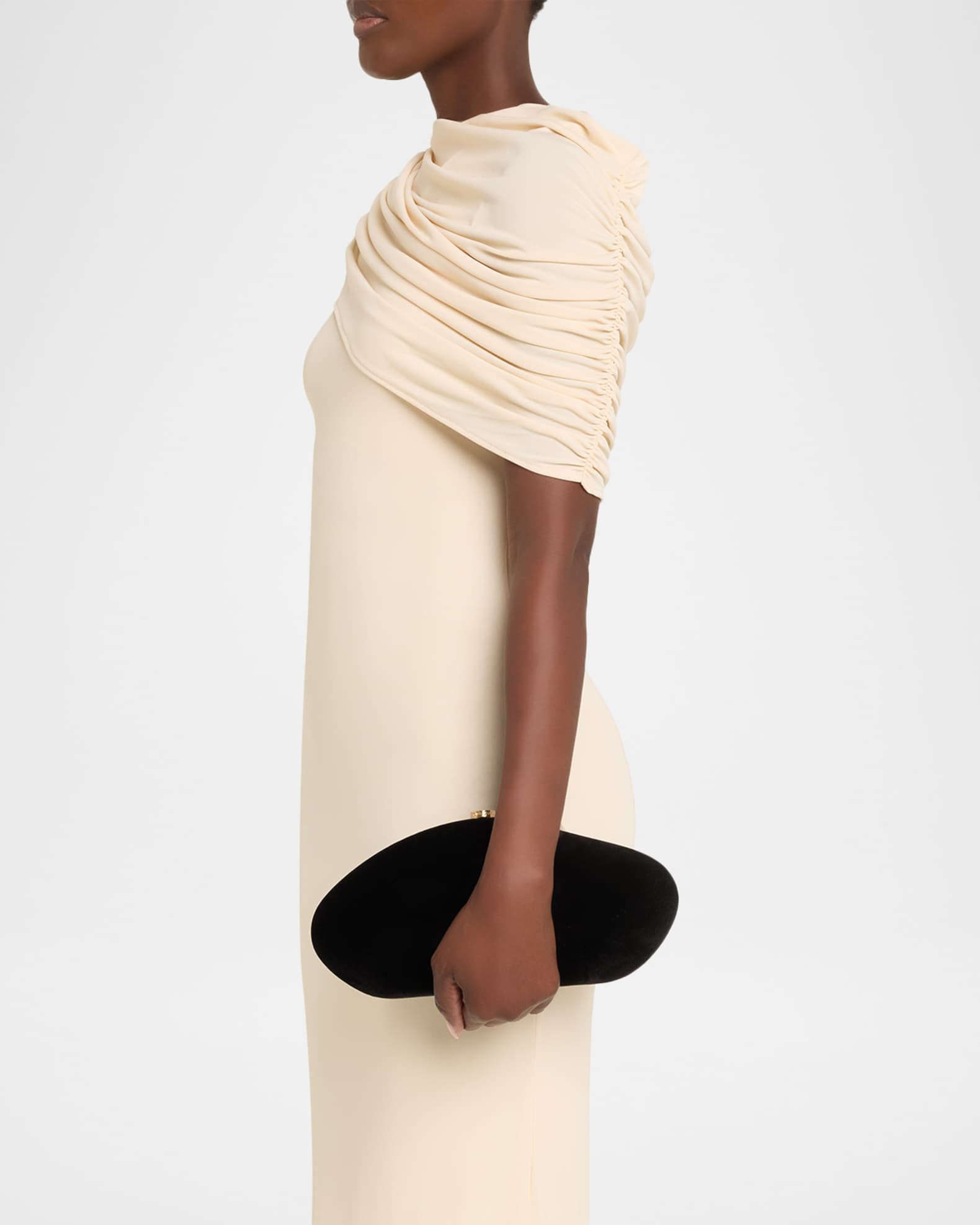 Cult Gaia Caldera Velvety Sculptural Clutch Bag | Neiman Marcus