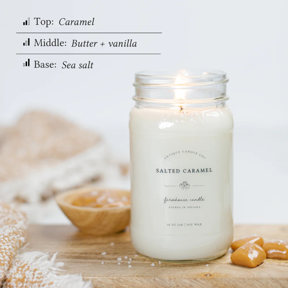 Salted Caramel 16 oz candle | Antique Candle Co.