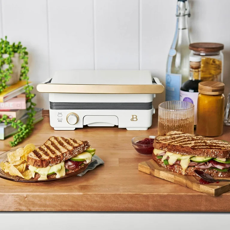 Beautiful 2-in-1 Panini Press & Grill, White Icing by Drew Barrymore | Walmart (US)