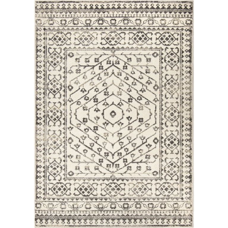 My Texas House Delilah 9' X 13' Ivory Geometric Area Rug | Walmart (US)