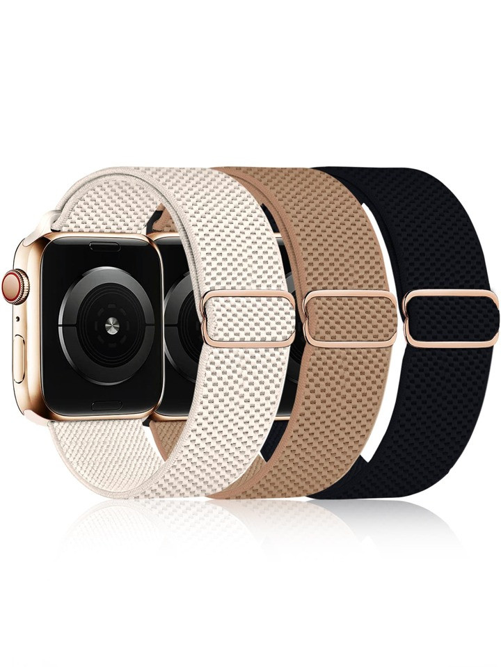 3 Packs Stretchy Solo Loop Band Compatible with Apple Watch Band 38mm 40mm 41mm for Women Men, Ad... | SHEIN