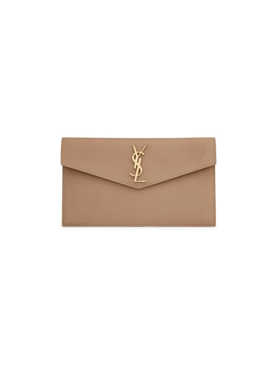 Medium Uptown Leather Clutch | Saks Fifth Avenue