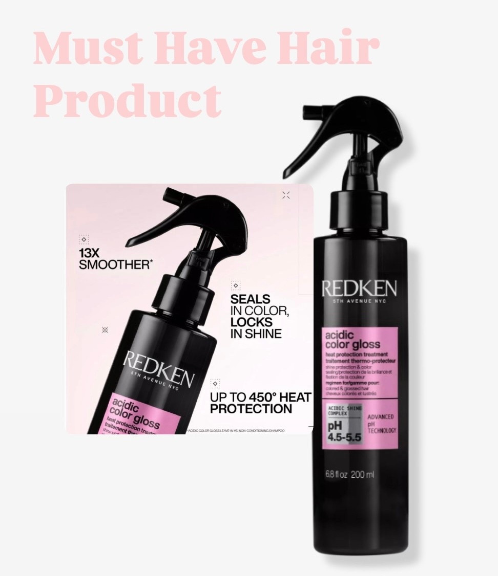 Acidic Color Gloss Heat Protection Treatment that everyone is talking about. Excited to try this. 
Hair heat protectant 

#LTKOver40 #LTKBeauty