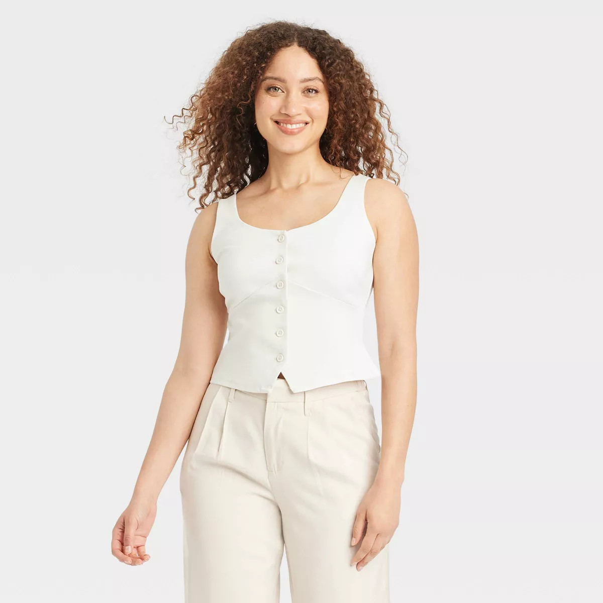 Women's Button-Front Tank Vest - A New Day™ | Target