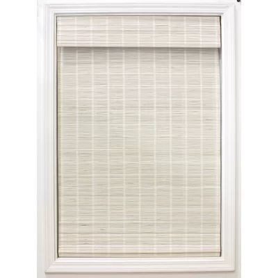 Cordless Matchstick Semi-Sheer Roman Shade World Menagerie Blind Size: 27"W x 64"L, Color: White | Wayfair North America