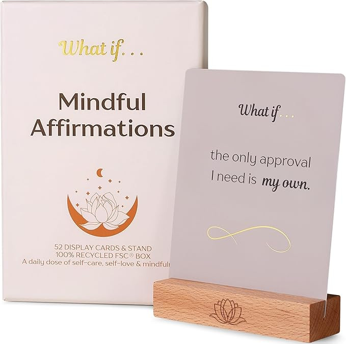 Ariond What If... Mindful Daily Affirmation Cards for Women, Motivational Cards with Display Stan... | Amazon (US)