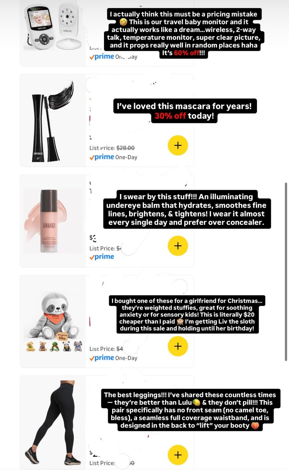 Fav finds from the Amazon spring sale 🙌🏼 baby monitor, mascara, illuminating eye cream, weighted stuffed animal, and workout leggings 

#LTKmomlife #LTKSaleAlert #LTKBeauty