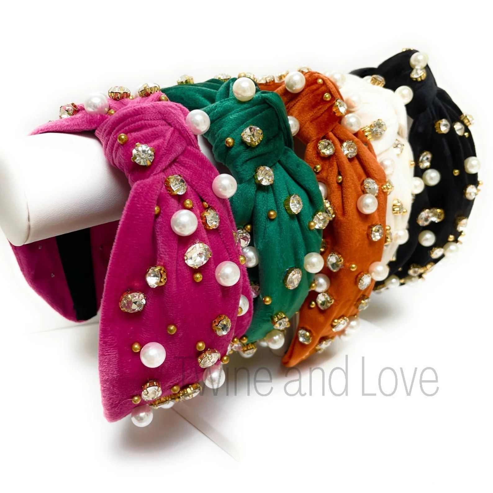 Embellished Knot Headband Velvet Jeweled Knotted Headband | Etsy | Etsy (US)