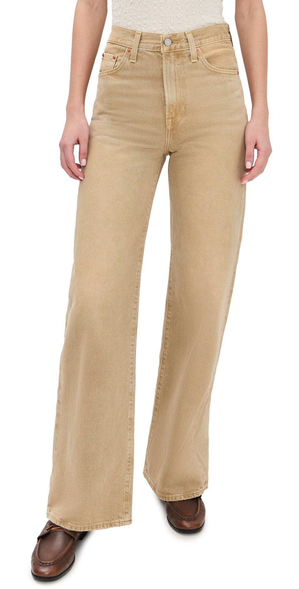 Levi's Ribcage Wide Leg Jeans Scraped Travertine 31 | Shopbop