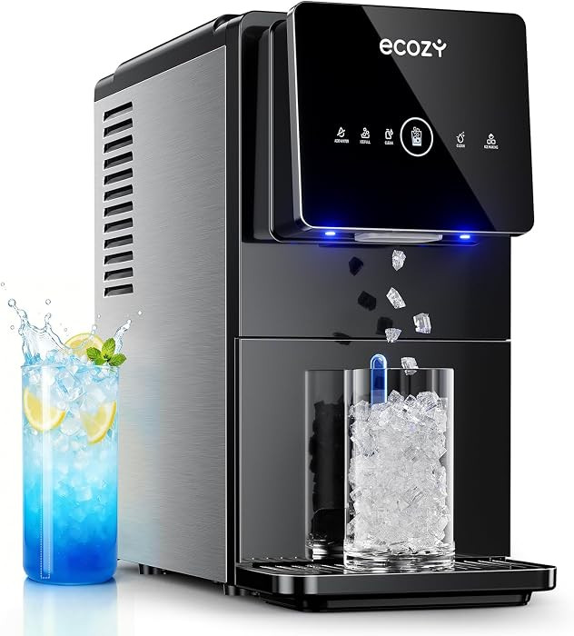 ecozy Nugget Ice Makers Dispenser 40 lbs Per Day Pebble Sonic Ice Machine Countertop, Touch-Free ... | Amazon (US)