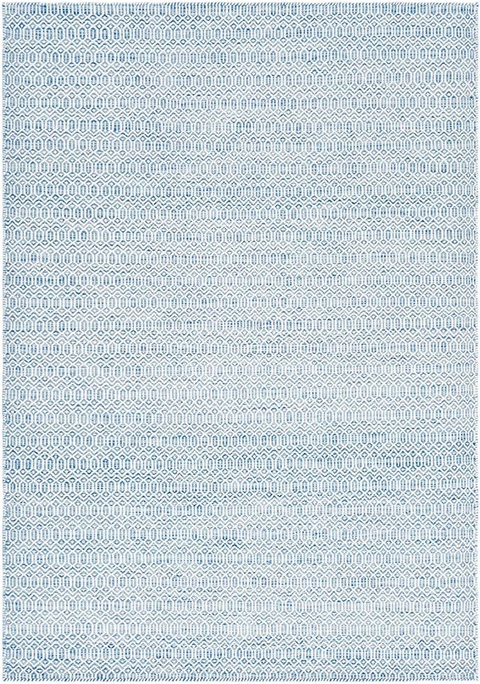 Solo Rugs Chatham Hand Woven Area Rug, 6' x 9', Beige and Blue | Amazon (US)