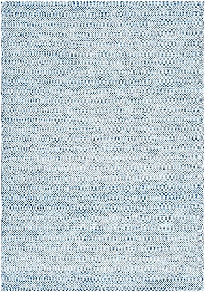 Solo Rugs Chatham Hand Woven Area Rug, 6' x 9', Beige and Blue | Amazon (US)