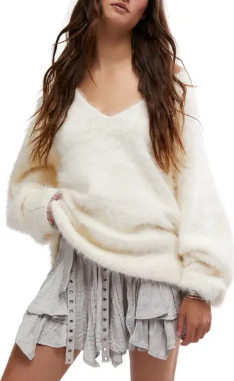 Free People Sparrow Fuzzy Sweater | Nordstrom | Nordstrom
