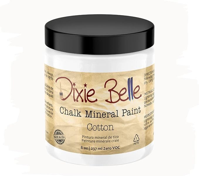 Dixie Belle Paint Company Chalk Finish Furniture Paint - Cotton (8oz) - Matte Pure White Chic Cha... | Amazon (US)
