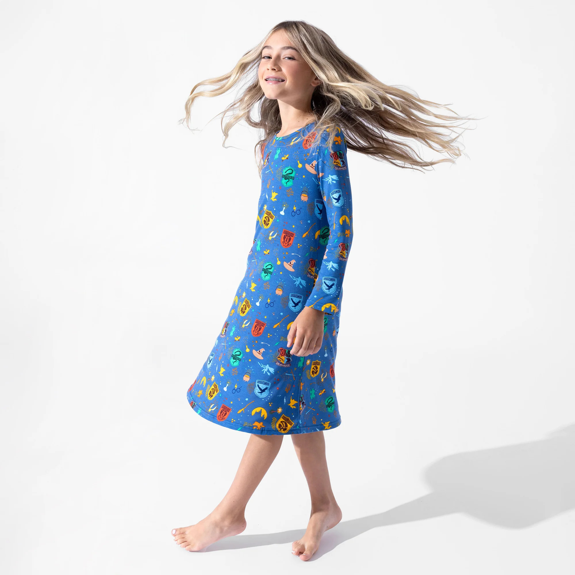 House Pride Bamboo Girls' Long Sleeve Dress | Bellabu Bear