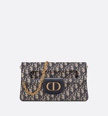 Medium DiorDouble Bag Blue Dior Oblique Jacquard | DIOR | Dior Beauty (US)