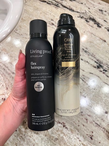 Oribe dry heat protectant spray 
Living proof hairspray - the best hairspray 

#LTKsalealert #LTKxSephora #LTKbeauty