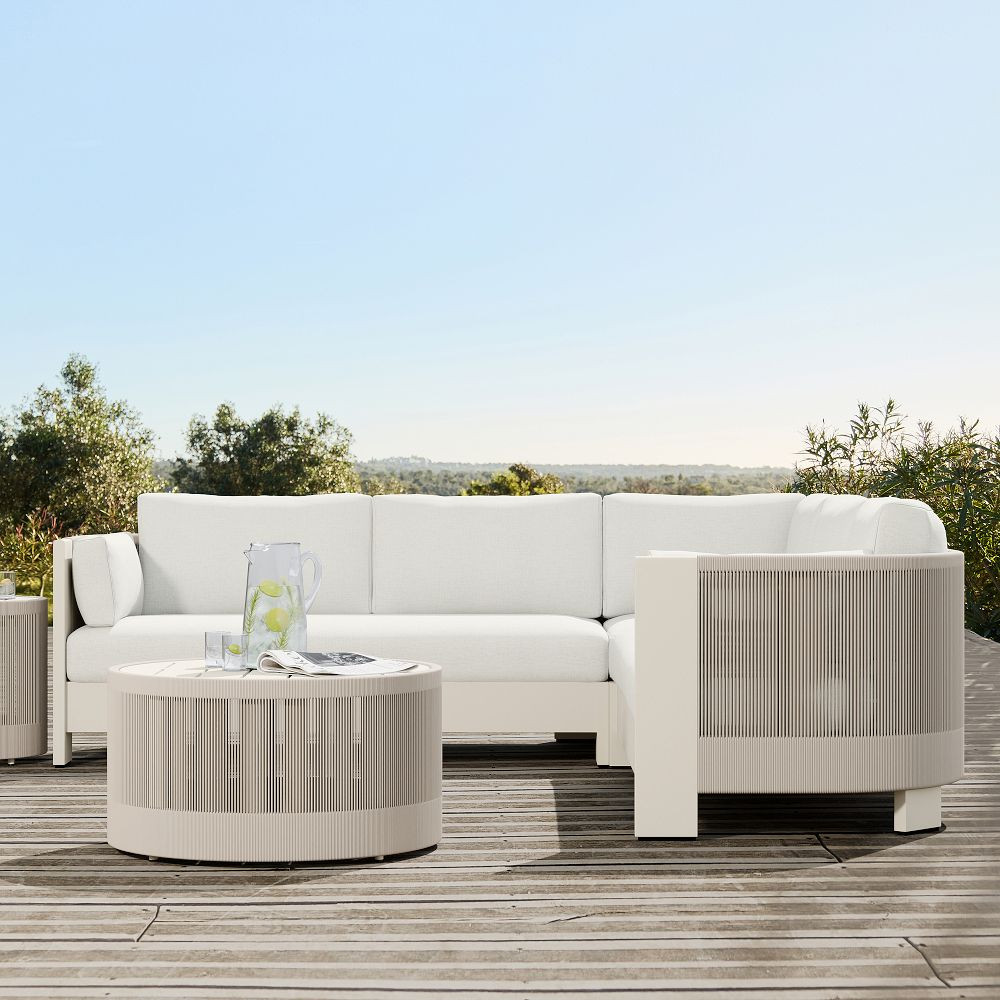 Porto Aluminum Outdoor 3-Piece L-Shaped Sectional (99") | West Elm (US)