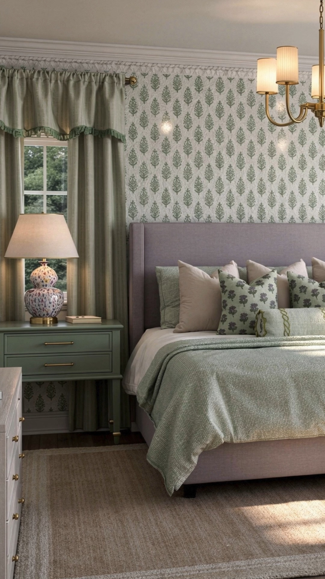 Lavender and sage, purple and green, whatever you call it I love it!!! Shop this bedroom design and rendering  

#LTKdayinmylife #LTKSaleAlert #LTKHome
