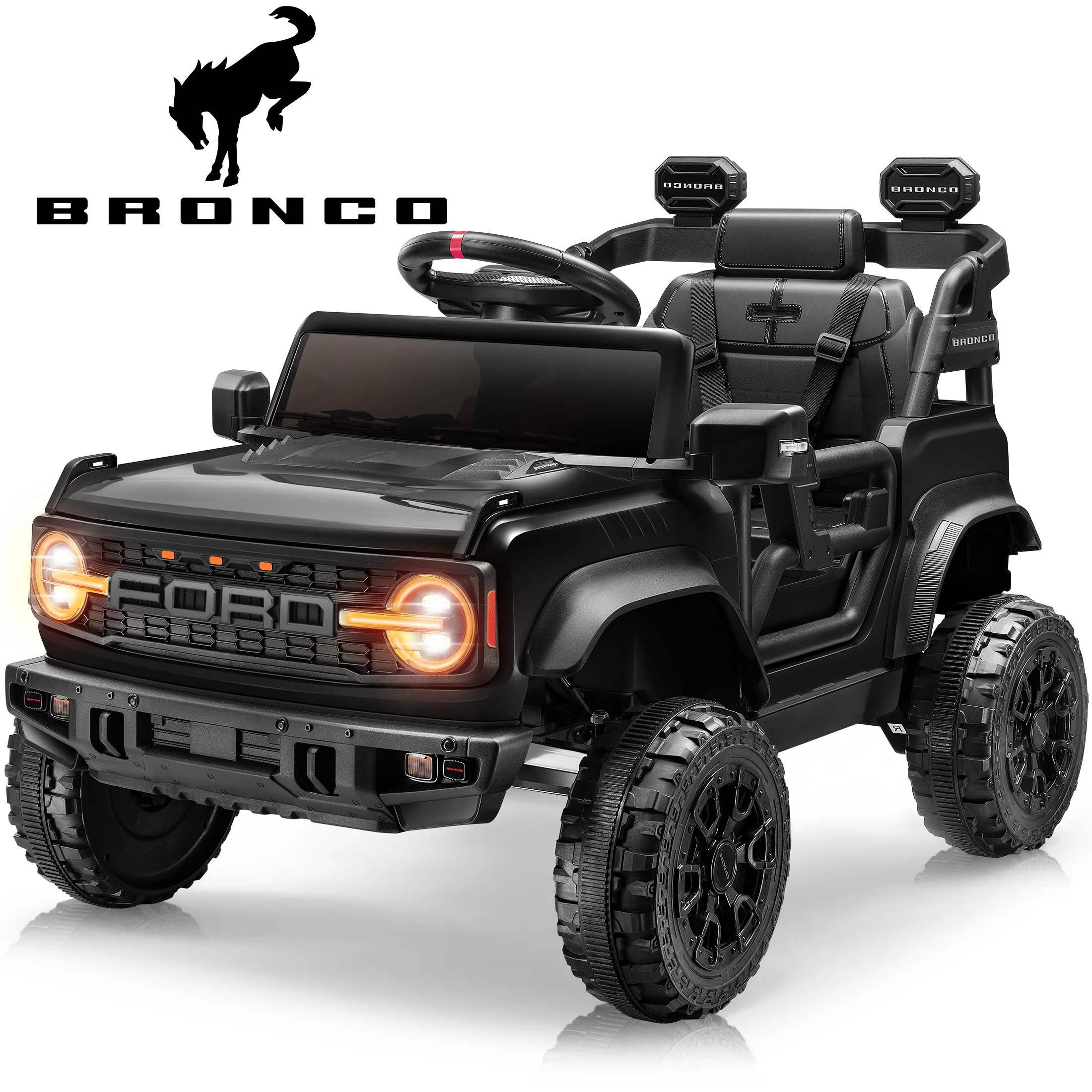 iYofe Ford Bronco Raptor Electric Ride on Toy Car for Toddler Kids, 12V Battery Powered Ride on C... | Walmart (US)