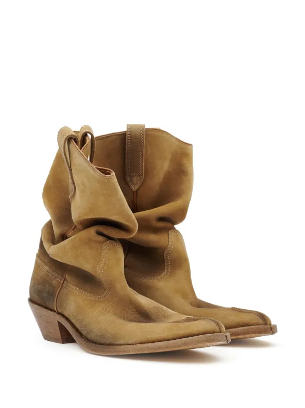 Maison Margiela Tabi split-toe Leather Boots - Farfetch | Farfetch Global