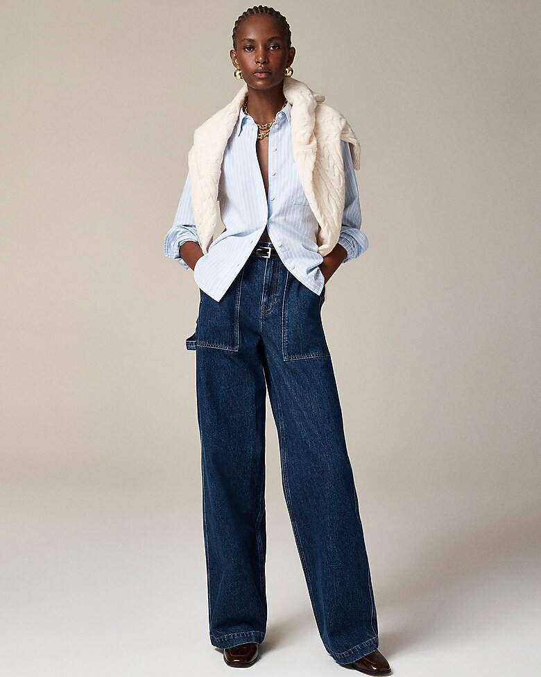 Point Sur wide-leg carpenter jean in Deep Dusk wash | J. Crew US