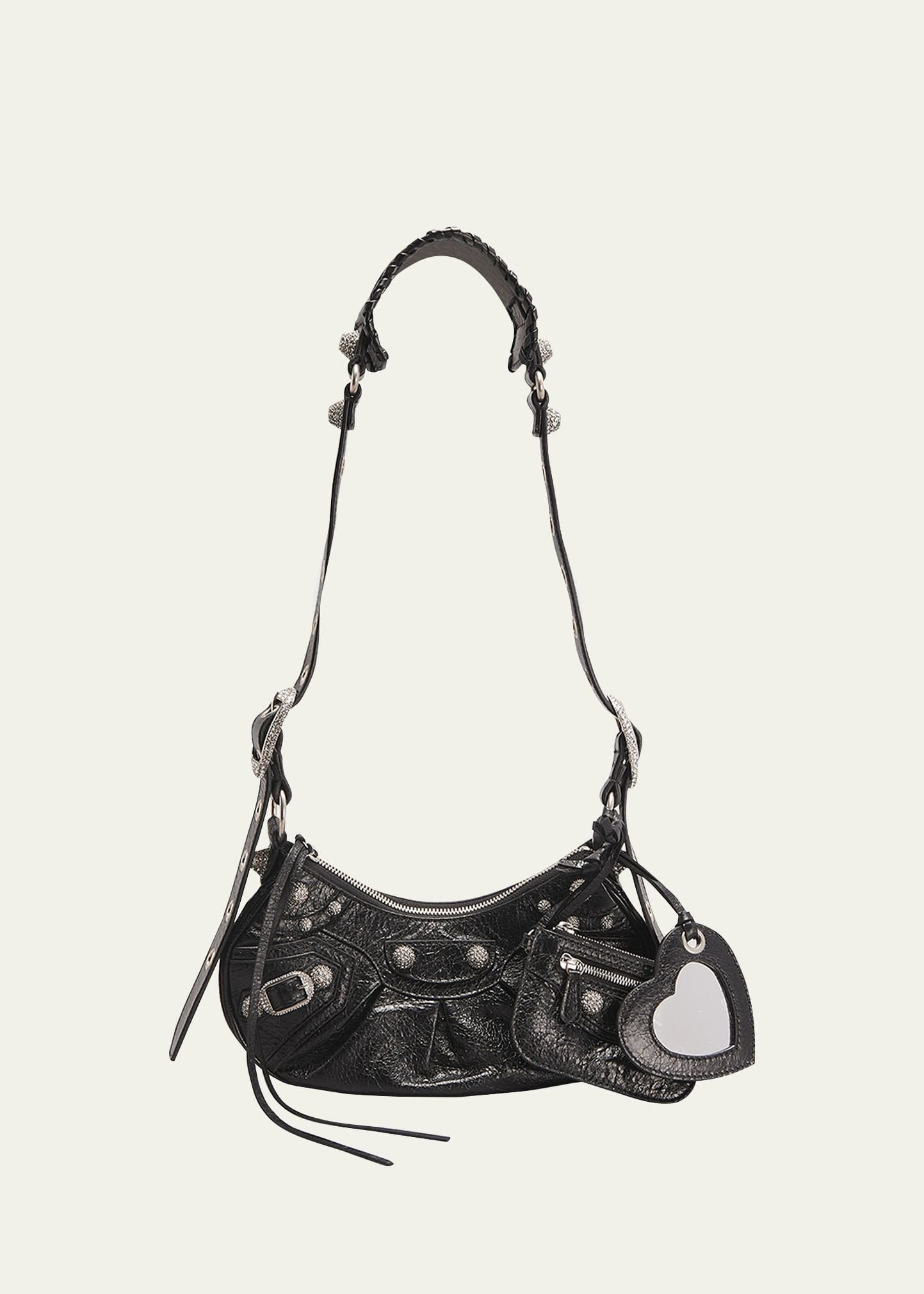 Balenciaga Le Cagole XS Crinkled Patent Shoulder Bag | Bergdorf Goodman