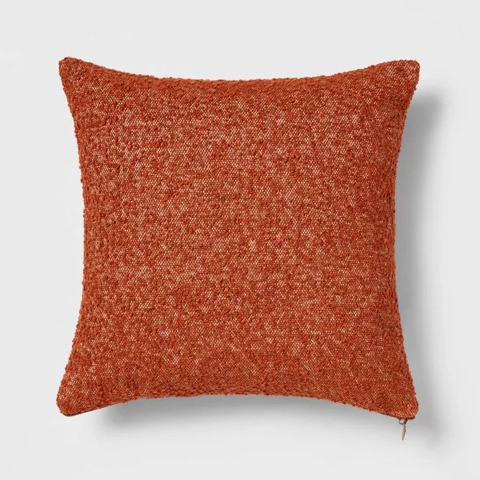 Woven Boucle Square Throw Pillow with Exposed Zipper - Threshold™ | Target