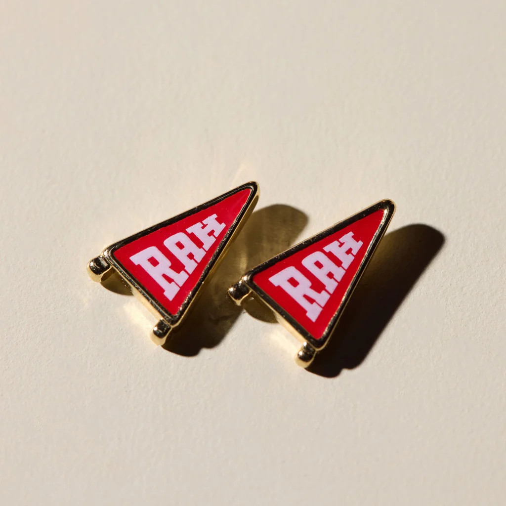 RAH Pennant Studs | Nickel and Suede