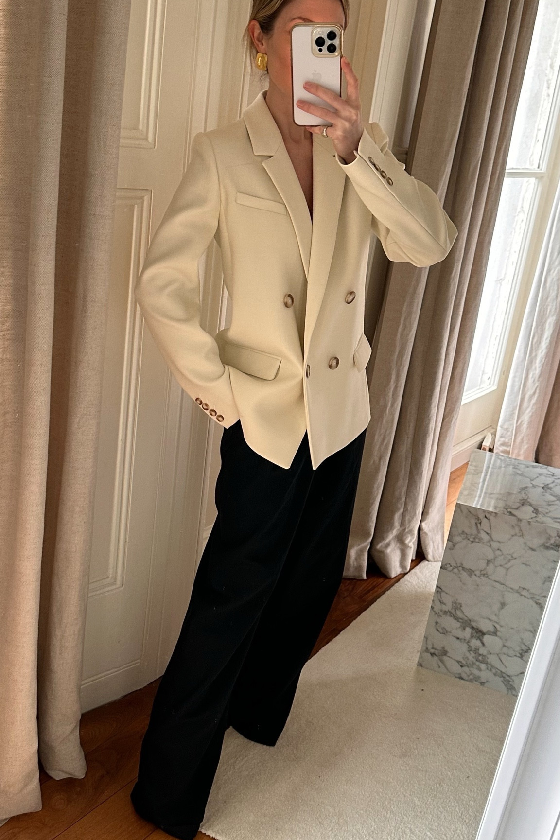 Sezane blazer, boxy blazer, smart casual outfit, formal outfit, House of Dagmar trousers, fitted trousers, smart trousers, oversized blazer 

#LTKSeasonal #LTKstyletip #LTKeurope