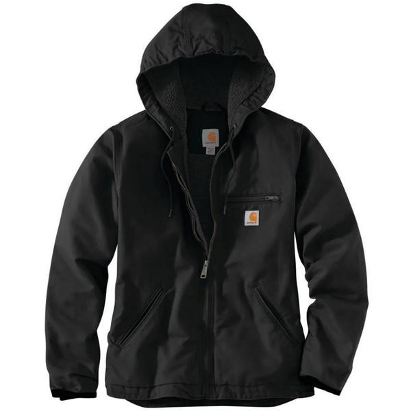 Women's Carhartt Washed Duck Lined Canvas Jacket Large Black | Scheels Sports