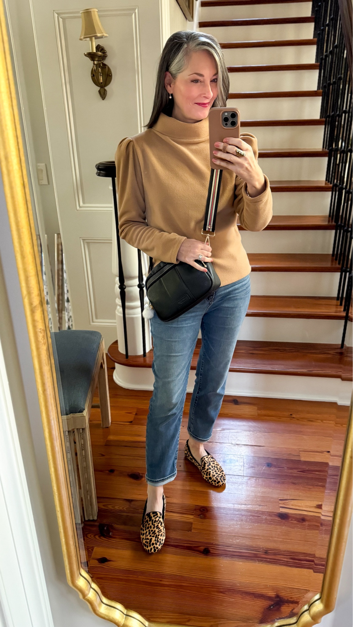 Dudley Stephens fleece is a win whether in jeans or dressed up! Cute with jeans and cheetah print flats from Birdies. My bag is by Pom Pom, but I’ve linked similar. 
Size medium in fleece and .5 in Chico’s Girlfriend denim. 
#dudleystephens #lovechicos #over40fashion #fallfashion #crossbodybag #chicos #jeans #fallfashion

#LTKstyletip #LTKover40 #LTKSeasonal