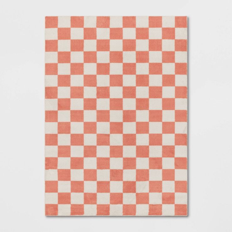 Checker Rug Pink - Pillowfort™ | Target
