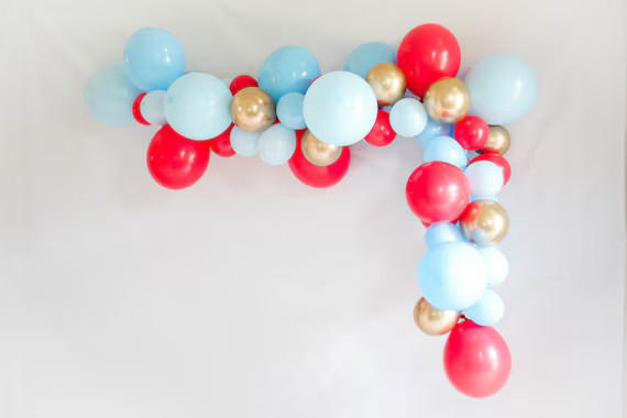 Carnival Balloon Garland - Circus Balloon Garland Party Decor - Blue Red Gold Balloons - Carnival... | Etsy (US)