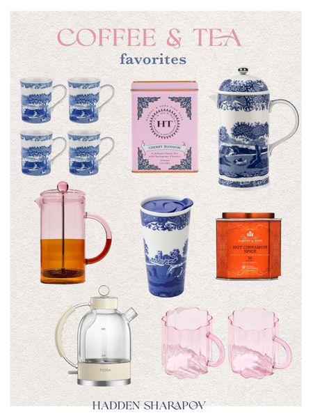 The prettiest coffee and tea accessories for a cozy kitchen! Everything tastes better when it’s in something pretty. 
#kitchen 
#coffee #tea #chinoiserie #toile

#LTKGiftGuide #LTKhome