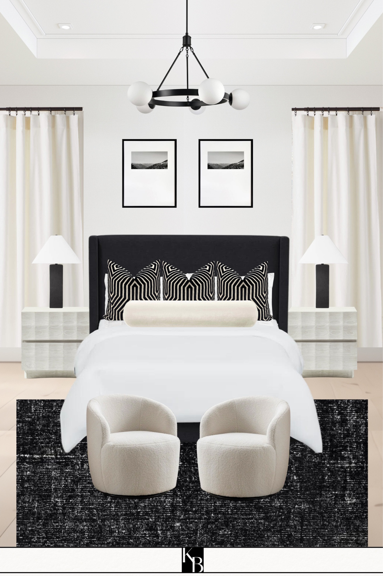 Modern bedroom design inspo 🤍

modern bedroom, bedroom design, black rug, black lamp, modern nightstand, upholstered chair, velvet pillow, white accent chair


#LTKhome #LTKFind #LTKstyletip