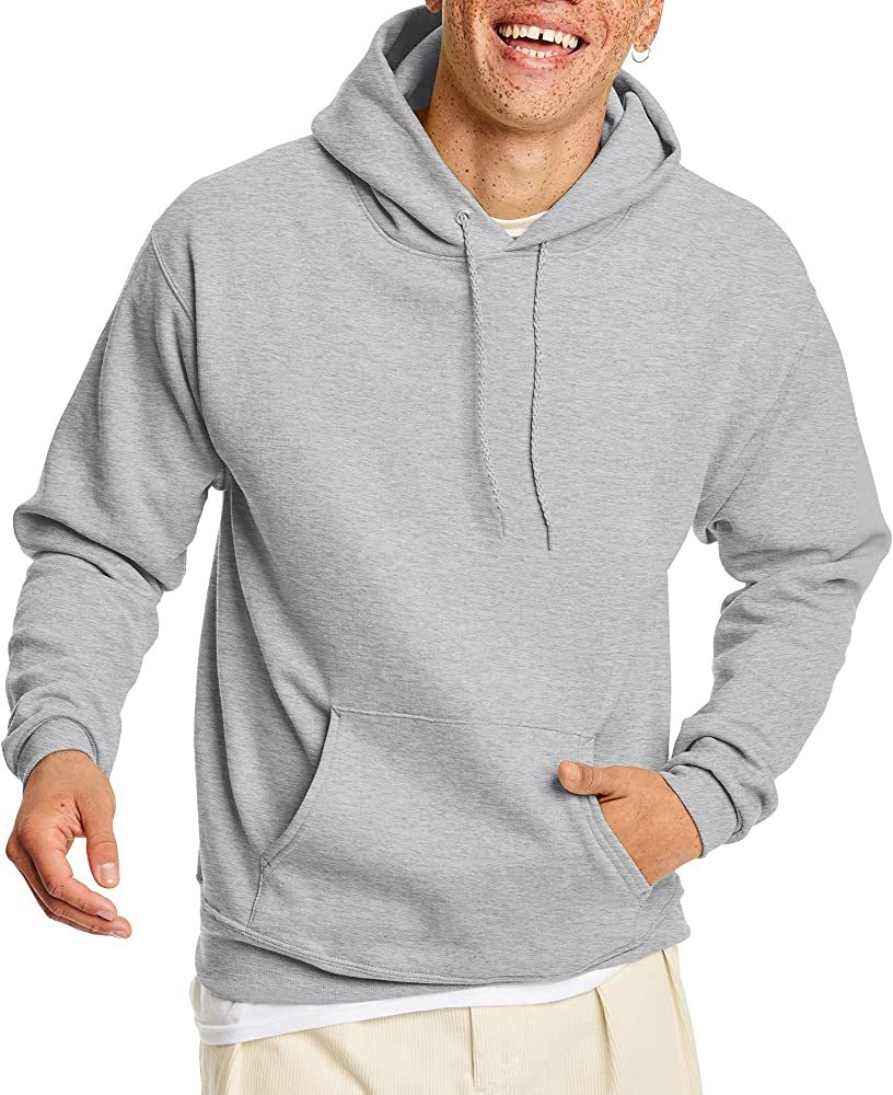 Hanes Men's Sweatshirt, EcoSmart Fleece Hoodie, Cotton-Blend Fleece Hooded Sweatshirt, Plush Fleece  | Amazon (US)
