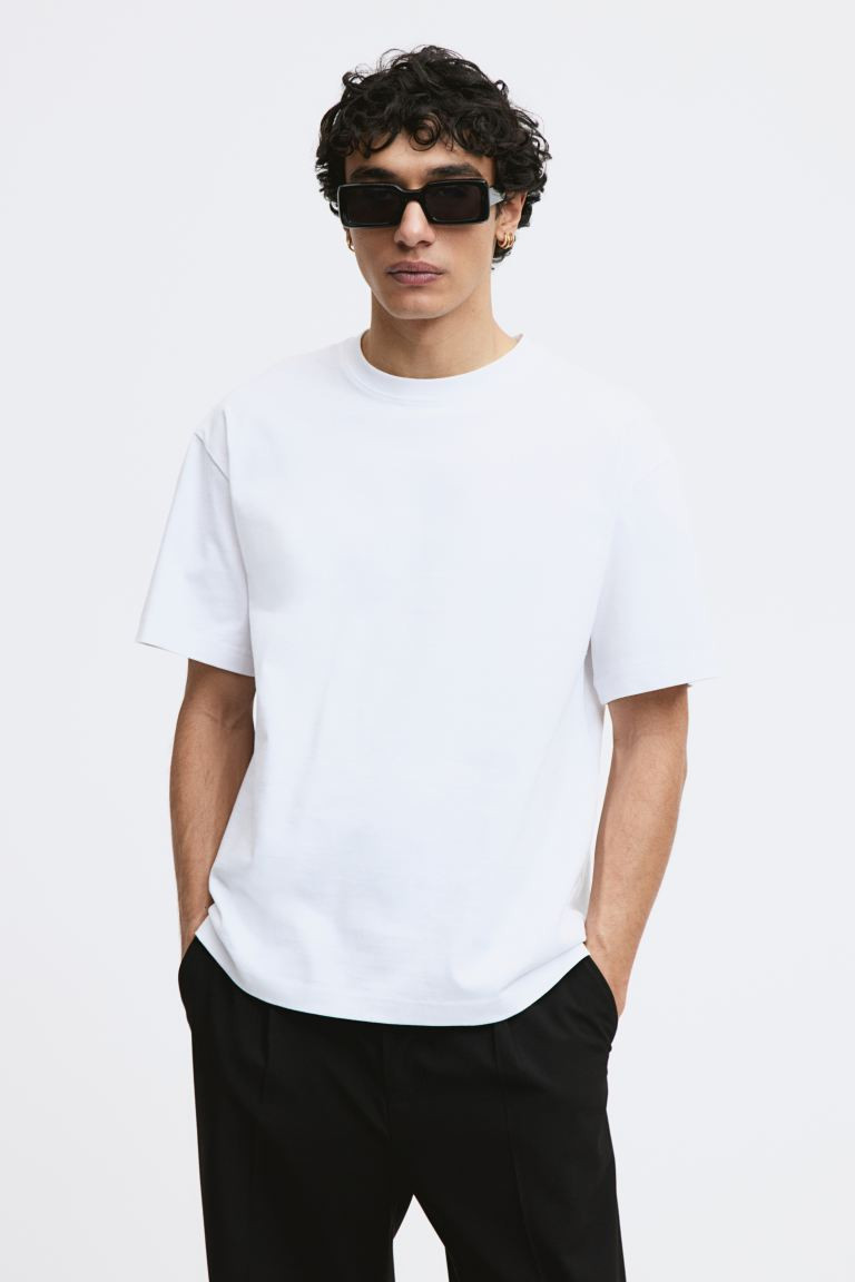 Loose Fit T-shirt - White - Men | H&M GB | H&M (UK, MY, IN, SG, PH, TW, HK)
