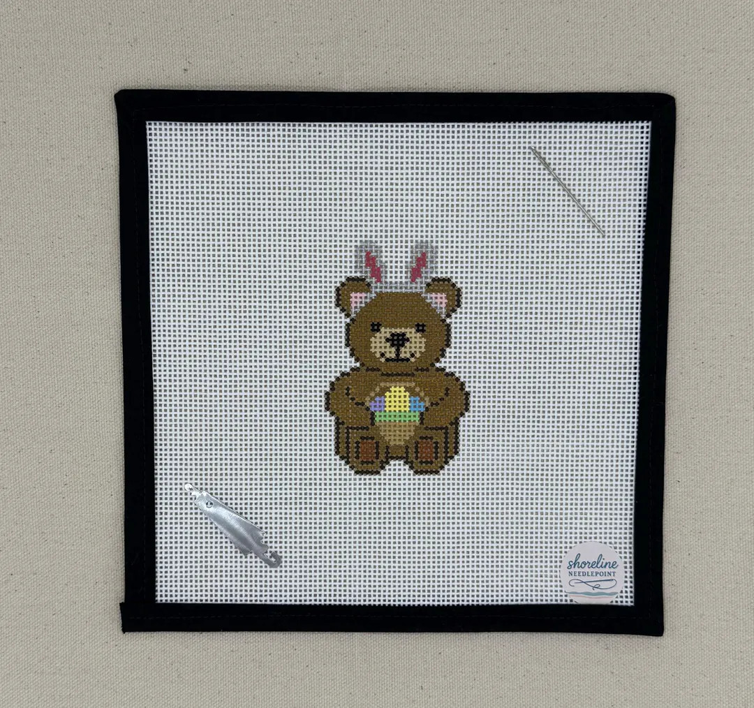 Seasonal Teddy Bear Needlepoint Canvases - Stitch Painted | 13 Mesh | Etsy (US)