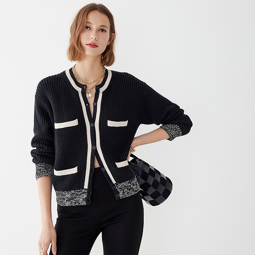 Front-pocket cotton cardigan sweater | J. Crew US