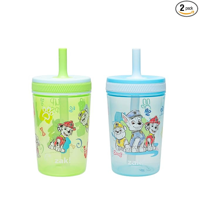 Zak Designs PAW Patrol Kelso Toddler Cups For Travel or At Home, 15oz 2-Pack Durable Plastic Sipp... | Amazon (US)