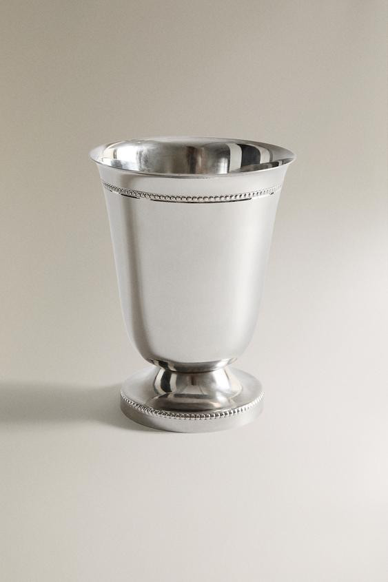 SMALL STRAIGHT STEEL GLASS VASE | Zara US