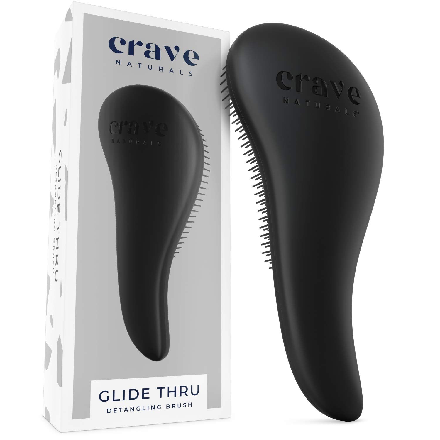 Crave Naturals Glide Thru Detangling Brush for Adults & Kids Hair. Detangler Hairbrush for Natura... | Amazon (US)