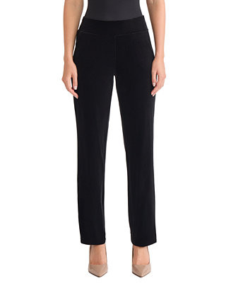 Women's High Rise Straight Leg Velvet Pants | Macy's