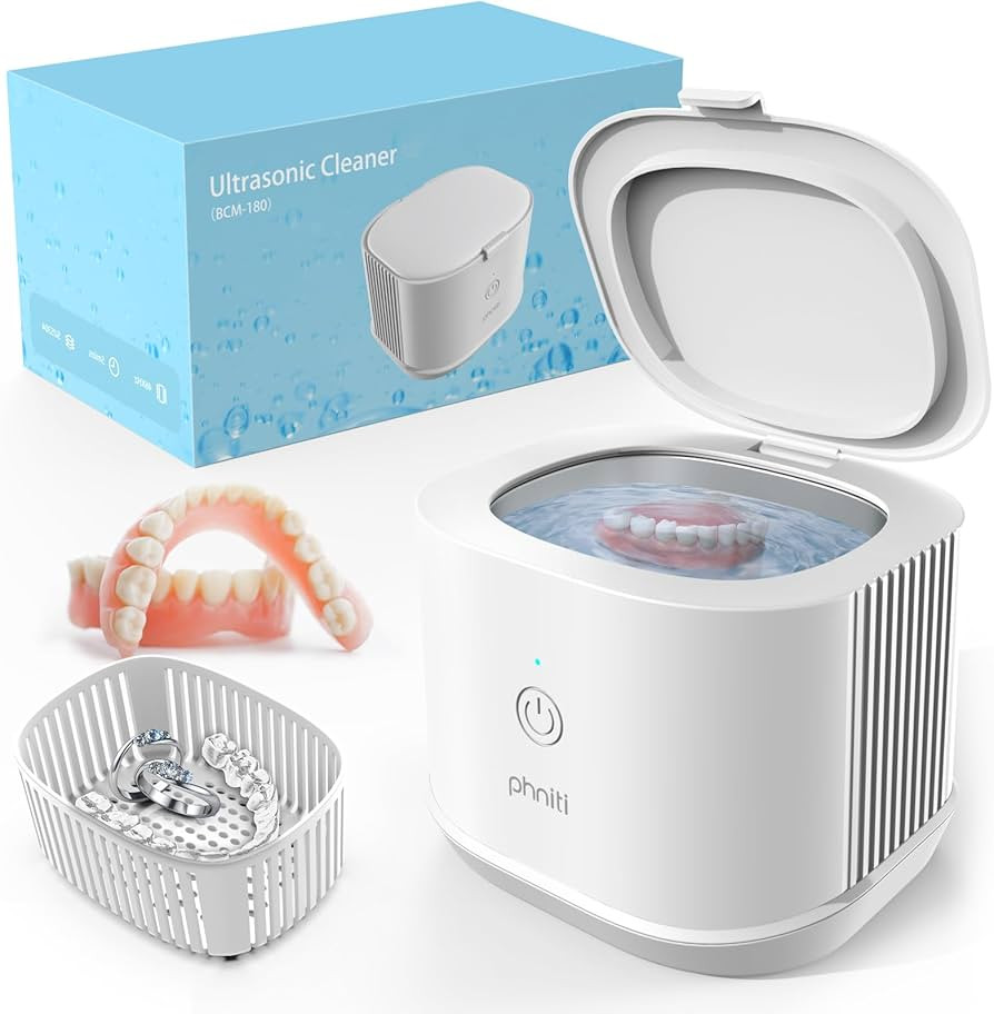 Ultrasonic Jewelry Cleaner, Phniti 46kHz Professional Portable Ultrasonic Retainer Cleaner Machin... | Amazon (US)