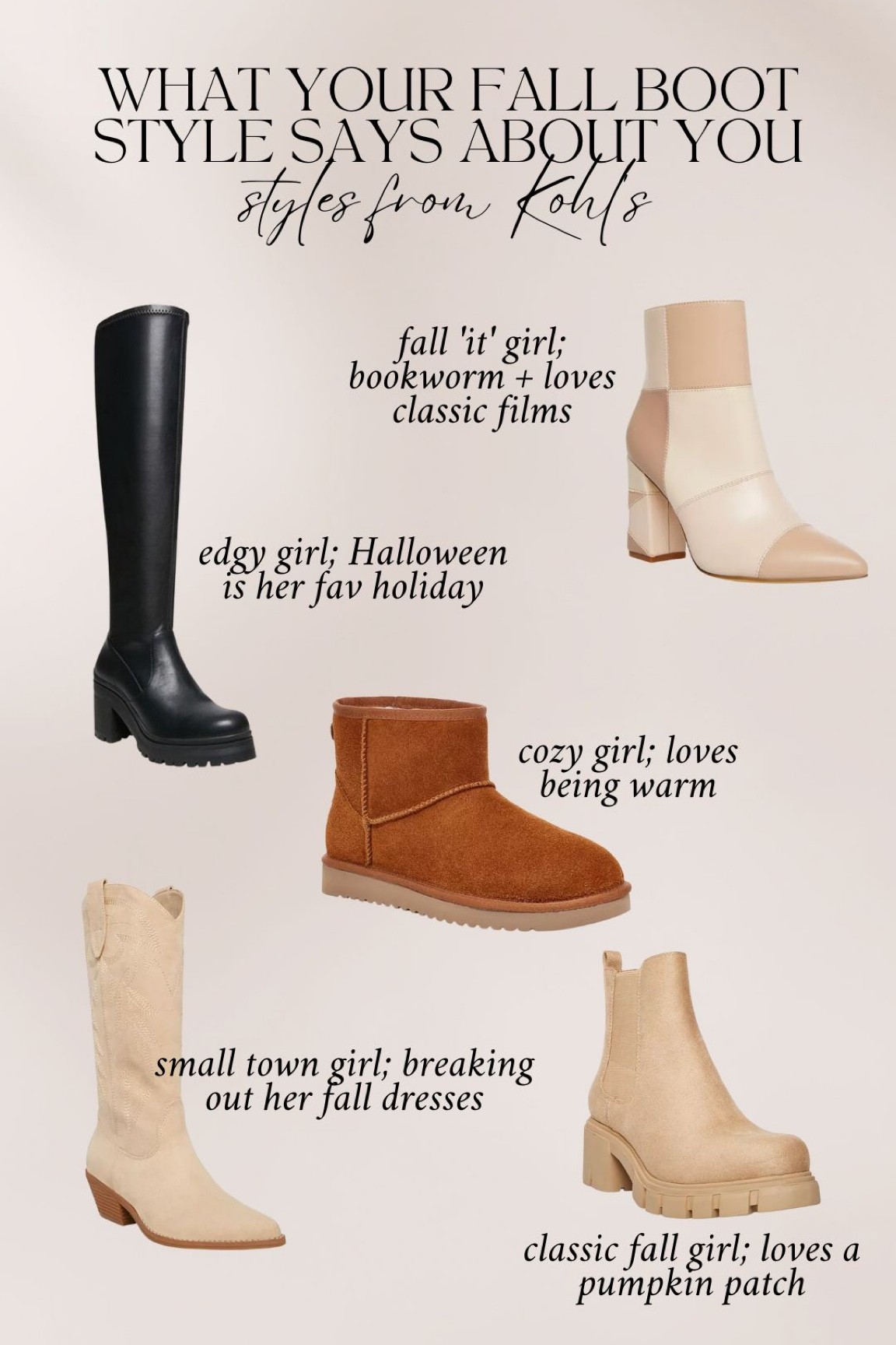 Fall boots from kohls! 

Western boots | booties | ugg boots

#LTKstyletip #LTKSeasonal #LTKshoecrush