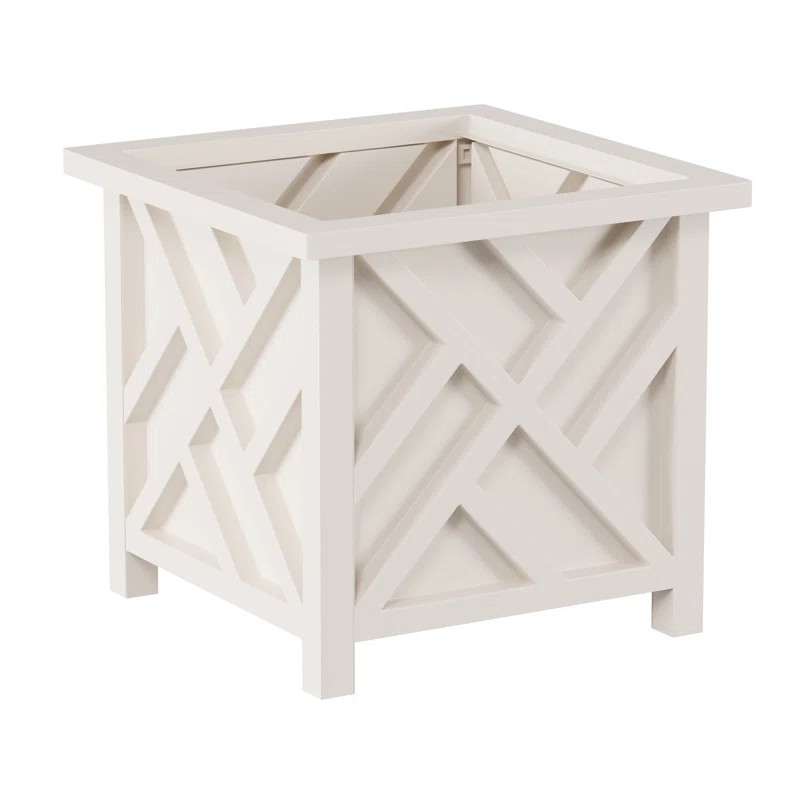 Gracie Oaks Calista 14.75in Lattice Planter Box - Decorative Outdoor Flower or Plant Pot - Garden... | Wayfair North America