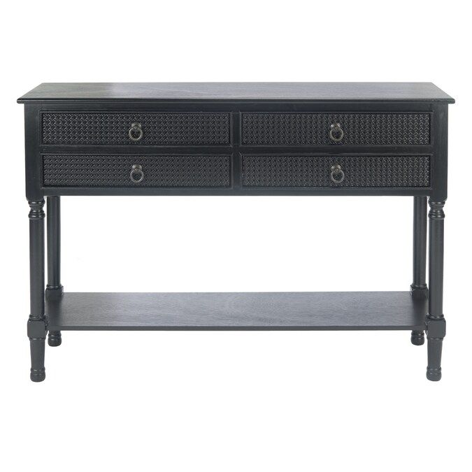 Safavieh Haines Farmhouse Black Console Table Lowes.com | Lowe's