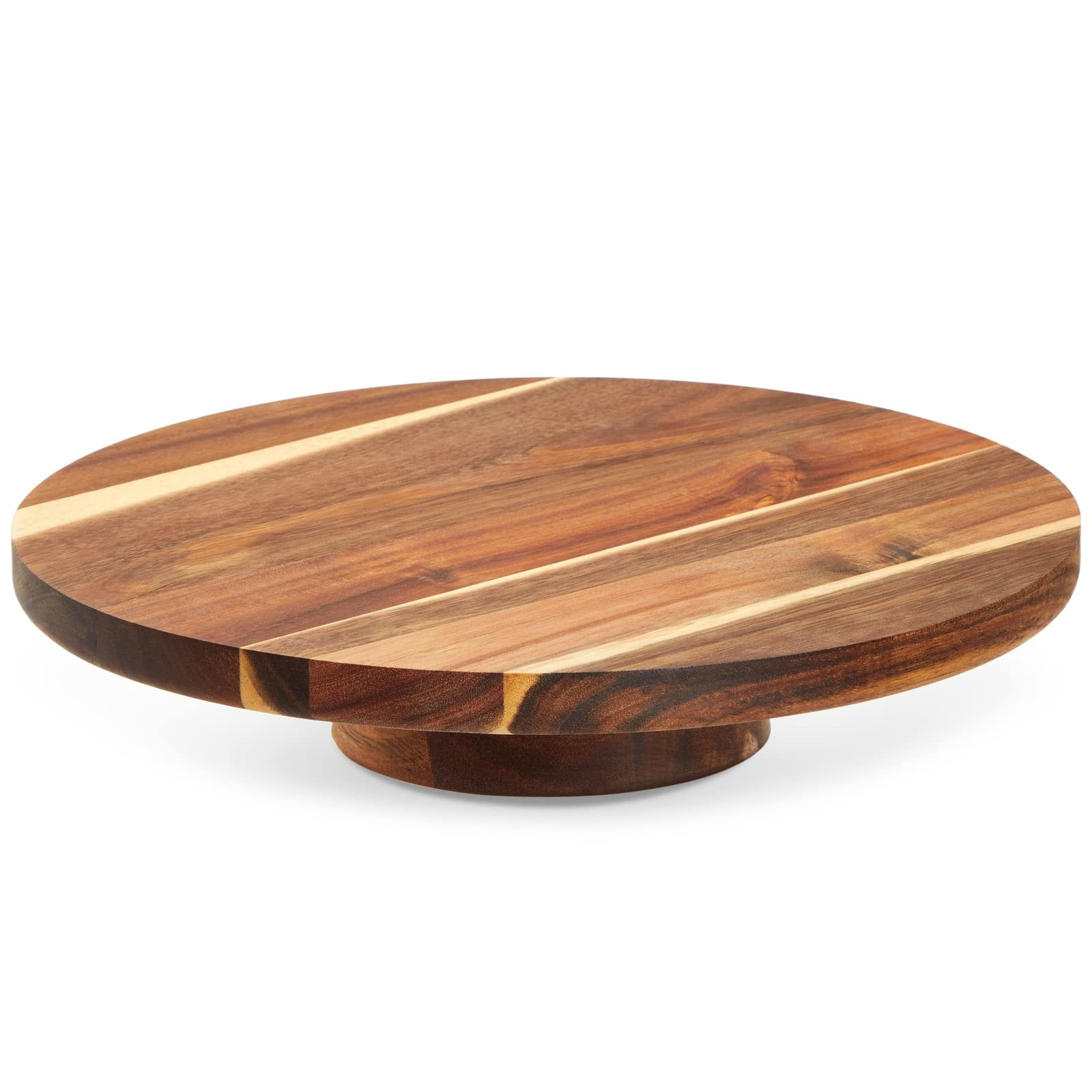 Juvale Round Acacia Wood Cake Stand for Wedding - Wooden Cake Stand for Appetizers and Desserts (... | Amazon (US)